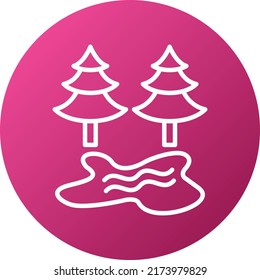 Vector Design Lake Icon Style
