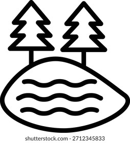 Vektordesign Lake-Symbolstil