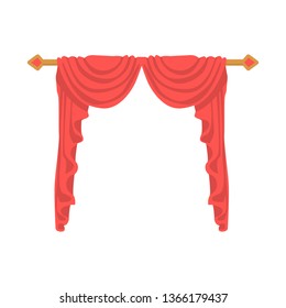 Vector design of lambrequin and hall icon. Collection of lambrequin and cosiness vector icon for stock.