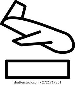 Estilo de icono de aterrizaje de diseño de Vector