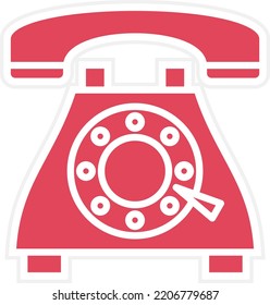 Vector Design Landline Icon Style