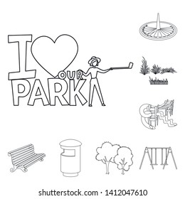 Vector design of landscape and nature icon. Set of landscape and city stock vector illustration.
