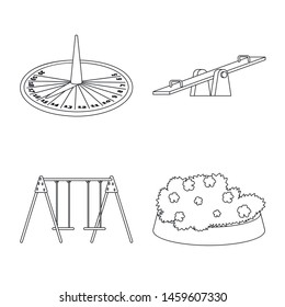 Vector design of landscape and nature logo. Set of landscape and city vector icon for stock.