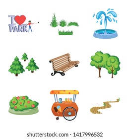 Vector design of landscape and park sign. Collection of landscape and nature vector icon for stock.