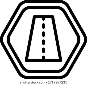 Estilo de icono de carril de diseño de Vector