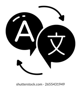 Diseño de Vector del ícono de traducción de idiomas
