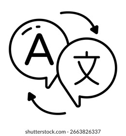 Diseño de Vector del ícono de traducción de idiomas