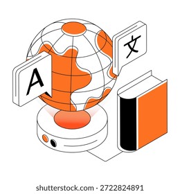 Diseño de Vector de la ilustración del traductor de idiomas
