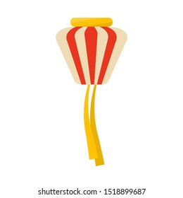 Vector design of lantern and paper symbol. Graphic of lantern and ornament stock vector illustration.