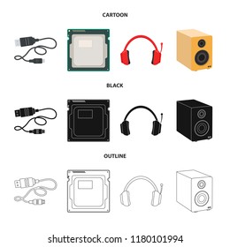 Vector design of laptop and device icon. Collection of laptop and server stock vector illustration.