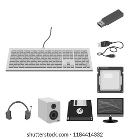 Vector design of laptop and device logo. Collection of laptop and server stock symbol for web.