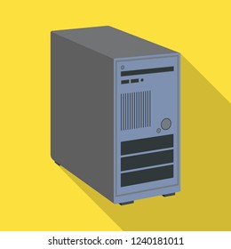 Vector design of laptop and device symbol. Collection of laptop and server stock symbol for web.