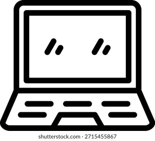 Estilo del icono del ordenador portátil del diseño del Vector