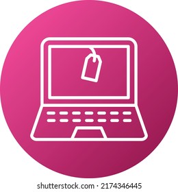 Vector Design Laptop Sale Icon Style