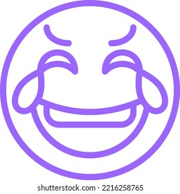 Vector Design Laughing Icon Style