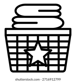 Vector Design Laundry Basket Icon Style