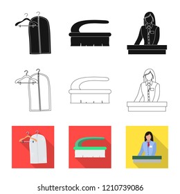 Vector design of laundry and clean icon. Set of laundry and clothes stock symbol for web.