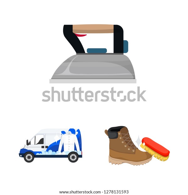 Vector design of laundry and clean logo.\
Set of laundry and clothes vector icon for\
stock.