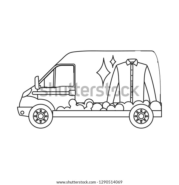 Vector design of laundry and clean\
sign. Set of laundry and clothes stock vector\
illustration.