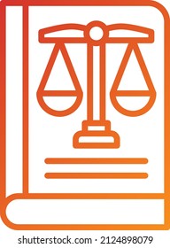 Vector Design Law Book Icon Style