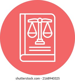 Estilo del icono del libro de leyes de diseño de vectores
