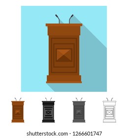 Vector design of law and lawyer logo. Set of law and justice stock symbol for web.
