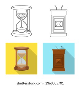 Vector design of law and lawyer logo. Collection of law and justice stock symbol for web.
