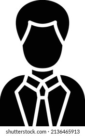 Estilo de iconos del abogado de diseño de vectores
