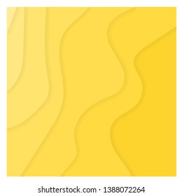 Vector design layout for banners presentations, flyers, posters and invitations.Paper cut style. Yellow colour