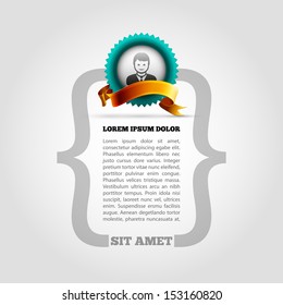 Vector design layout. Elements are layered separately in vector file.