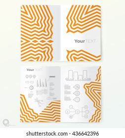 Vector Design Layout Template A4 or A3 Mock Up  Graphics Composition for Your Content