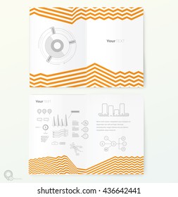Vector Design Layout Template A4 or A3 Mock Up  Graphics Composition for Your Content