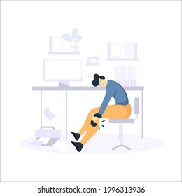 Vector Design of Lazy man, bored, tired, man sleep on sofa, lazy bussinese man. Cartoon Flat Illustration