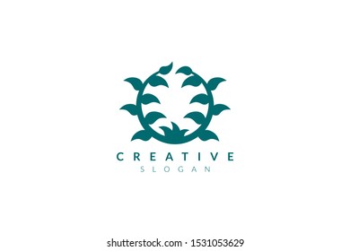 Vector design leaf various abstract shape. Minimalist leaf design, flat logo style, modern icon and symbol