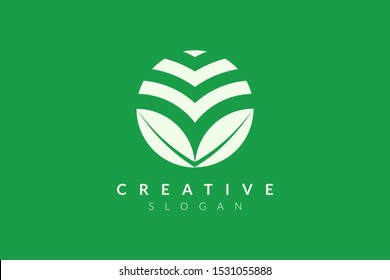 Vector design leaf various abstract shape. Minimalist leaf design, flat logo style, modern icon and symbol