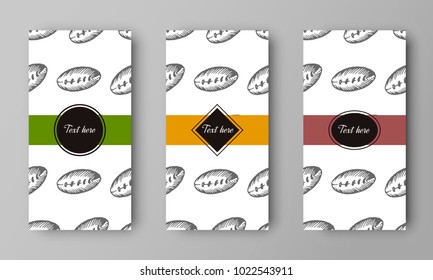 vector design of leaflet cover with print of american foofball b