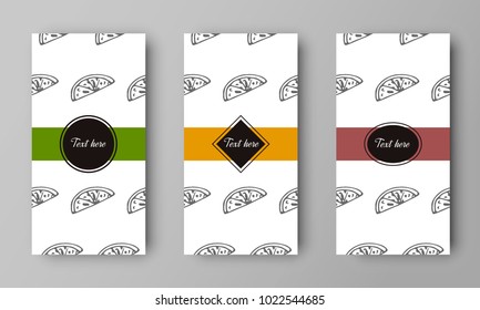 vector design of leaflet cover with print of slice of lemon patt