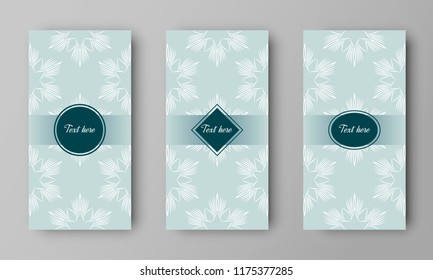 vector design of leaflet with snowflake pattern