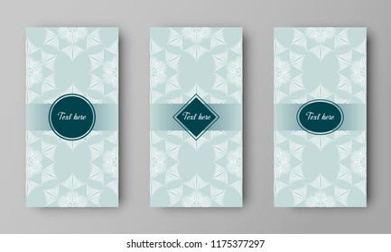vector design of leaflet with snowflake pattern