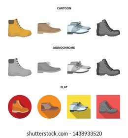 Vector design of leather and casual icon. Collection of leather and formal stock vector illustration.