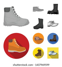 Vector design of leather and casual logo. Set of leather and formal stock vector illustration.