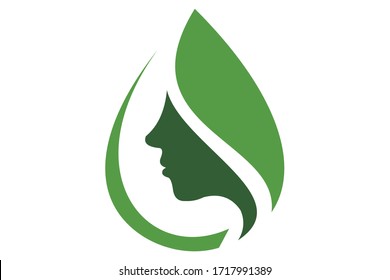  vector design of leaves and faces of women