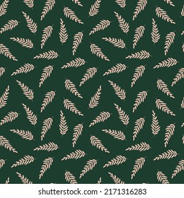 Vector design with leaves. Summer seamless pattern. Template illustration.