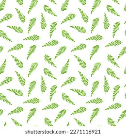 Vector design with leaves. Summer seamless pattern. Template illustration.