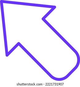 Vector Design Up Left Icon Style