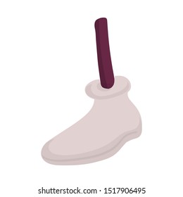 Vector design of leg and foot symbol. Graphic of leg and gesture stock vector illustration.