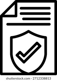 Estilo de icono de documento legal de diseño de Vector