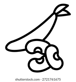 Estilo de icono de amor de leguminosa de diseño de Vector