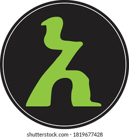 Vektordesign des Buchstabens A in den alten äthiopischen Alphabeten.
Logo-Design.