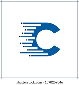 Vector design for the letter C icon abstract logo design,